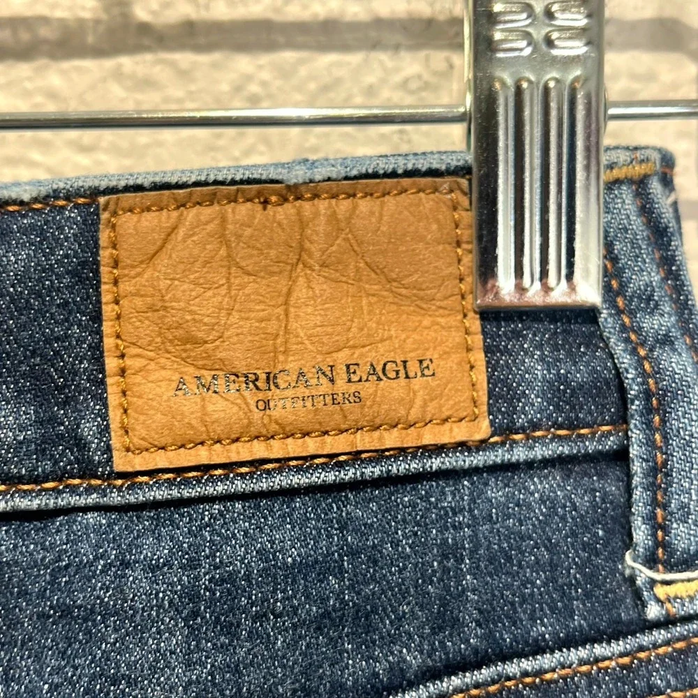 American Eagle Outfitters Mini Skirt‎ Womens 2 Blue Denim High Rise Side Zip